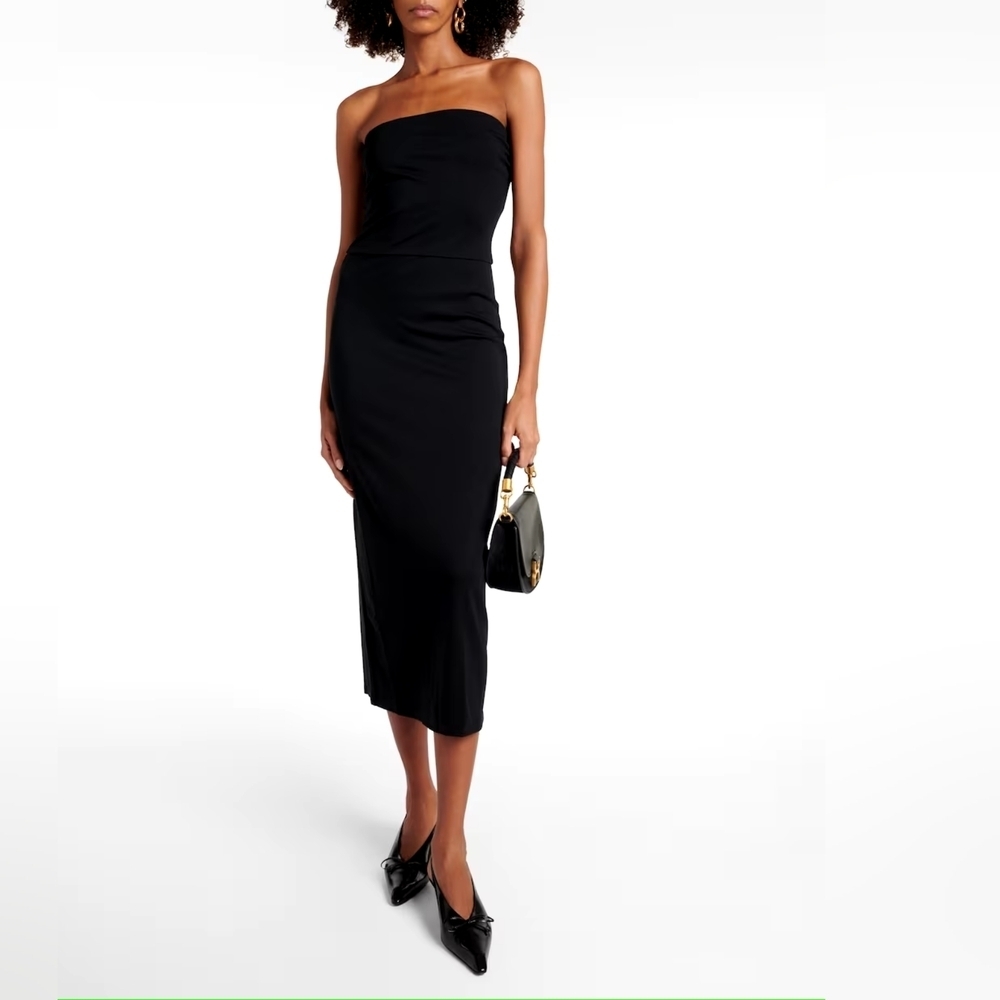 STAUD Cortona Strapless Midi Dress Size L